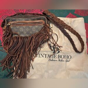 Louis Vuitton LV Vintage Boho bag Riviera Brown monogram with Fringe
